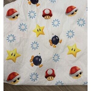 Nintendo Super Mario, Luigi, Toad Top Flat Sheet Set & Fitted Sheet for TWIN BED